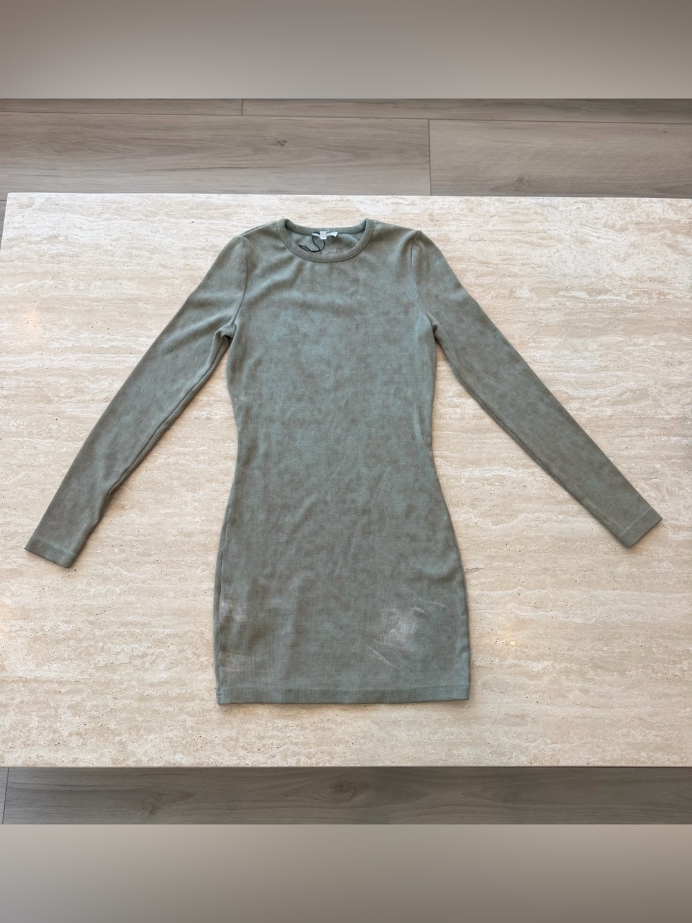 Quest Olive Long Sleeve Mini Dress